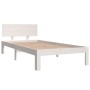 Massives Bettgestell aus weißem Kiefernholz, 90 x 200 cm von vidaXL, Betten und Lattenroste - Ref: Foro24-810481, Preis: 94,3...