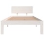 Solid white pine wood bed frame 90x200 cm by vidaXL, Beds and slatted bases - Ref: Foro24-810481, Price: 94,32 €, Discount: %