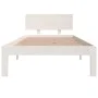 Solid white pine wood bed frame 90x200 cm by vidaXL, Beds and slatted bases - Ref: Foro24-810481, Price: 93,11 €, Discount: %