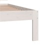 Massives Bettgestell aus weißem Kiefernholz, 90 x 200 cm von vidaXL, Betten und Lattenroste - Ref: Foro24-810481, Preis: 94,3...