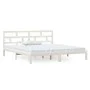 Estructura de cama de madera maciza de pino blanco 140x190 cm de vidaXL, Camas y somieres - Ref: Foro24-3101199, Precio: 130,...
