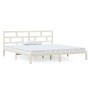 Solid white pine wood bed frame 140x190 cm by vidaXL, Beds and slatted bases - Ref: Foro24-3101199, Price: 132,88 €, Discount: %