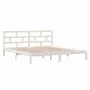 Estructura de cama de madera maciza de pino blanco 140x190 cm de vidaXL, Camas y somieres - Ref: Foro24-3101199, Precio: 130,...