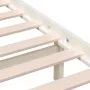 Estructura de cama de madera maciza de pino blanco 140x190 cm de vidaXL, Camas y somieres - Ref: Foro24-3101199, Precio: 130,...