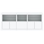 Aparador con luces LED blanco 162x37x67 cm