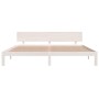 Estructura de cama madera maciza de pino blanco 200x200 cm de vidaXL, Camas y somieres - Ref: Foro24-810516, Precio: 154,17 €...