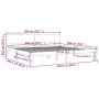 Solid white pine wood bed frame 200x200 cm by vidaXL, Beds and slatted bases - Ref: Foro24-810516, Price: 154,25 €, Discount: %