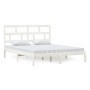 Solid white pine wood bed frame 160x200 cm by vidaXL, Beds and slatted bases - Ref: Foro24-3101229, Price: 142,03 €, Discount: %