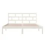 Estructura de cama de madera maciza de pino blanco 160x200 cm de vidaXL, Camas y somieres - Ref: Foro24-3101229, Precio: 138,...