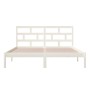 Solid white pine wood bed frame 160x200 cm by vidaXL, Beds and slatted bases - Ref: Foro24-3101229, Price: 142,03 €, Discount: %