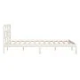 Estructura de cama de madera maciza de pino blanco 160x200 cm de vidaXL, Camas y somieres - Ref: Foro24-3101229, Precio: 138,...