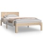 Solid pine wood bed frame 100x200 cm by vidaXL, Beds and slatted bases - Ref: Foro24-810485, Price: 87,82 €, Discount: %