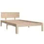 Solid pine wood bed frame 100x200 cm by vidaXL, Beds and slatted bases - Ref: Foro24-810485, Price: 87,02 €, Discount: %