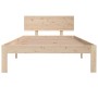 Solid pine wood bed frame 100x200 cm by vidaXL, Beds and slatted bases - Ref: Foro24-810485, Price: 87,82 €, Discount: %