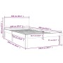 Solid pine wood bed frame 100x200 cm by vidaXL, Beds and slatted bases - Ref: Foro24-810485, Price: 87,82 €, Discount: %