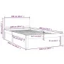 Solid pine wood bed frame 100x200 cm by vidaXL, Beds and slatted bases - Ref: Foro24-810485, Price: 87,02 €, Discount: %