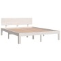 Massiver Bettrahmen aus weißem Kiefernholz, 140 x 190 cm von vidaXL, Betten und Lattenroste - Ref: Foro24-810476, Preis: 127,...