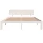 Solid white pine wood bed frame 140x190 cm by vidaXL, Beds and slatted bases - Ref: Foro24-810476, Price: 109,25 €, Discount: %