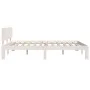 Solid white pine wood bed frame 140x190 cm by vidaXL, Beds and slatted bases - Ref: Foro24-810476, Price: 109,25 €, Discount: %