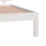 Massiver Bettrahmen aus weißem Kiefernholz, 140 x 190 cm von vidaXL, Betten und Lattenroste - Ref: Foro24-810476, Preis: 127,...