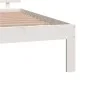 Solid white pine wood bed frame 140x190 cm by vidaXL, Beds and slatted bases - Ref: Foro24-810476, Price: 109,25 €, Discount: %
