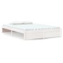 White solid wood bed frame 140x200 cm by vidaXL, Beds and slatted bases - Ref: Foro24-814950, Price: 125,40 €, Discount: %