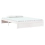 White solid wood bed frame 140x200 cm by vidaXL, Beds and slatted bases - Ref: Foro24-814950, Price: 125,40 €, Discount: %