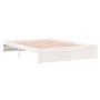 Weißer Massivholzbettrahmen 140x200 cm von vidaXL, Betten und Lattenroste - Ref: Foro24-814950, Preis: 125,40 €, Rabatt: %