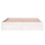 White solid wood bed frame 140x200 cm by vidaXL, Beds and slatted bases - Ref: Foro24-814950, Price: 125,40 €, Discount: %