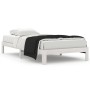 Solid white pine wood bed frame 100x200 cm by vidaXL, Beds and slatted bases - Ref: Foro24-810356, Price: 91,96 €, Discount: %