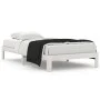 Solid white pine wood bed frame 100x200 cm by vidaXL, Beds and slatted bases - Ref: Foro24-810356, Price: 90,86 €, Discount: %