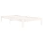 Estructura de cama madera maciza de pino blanco 100x200 cm de vidaXL, Camas y somieres - Ref: Foro24-810356, Precio: 91,96 €,...