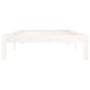 Solid white pine wood bed frame 100x200 cm by vidaXL, Beds and slatted bases - Ref: Foro24-810356, Price: 91,96 €, Discount: %