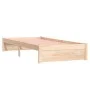 Estructura de cama de madera maciza 90x200 cm de vidaXL, Camas y somieres - Ref: Foro24-814934, Precio: 91,80 €, Descuento: %