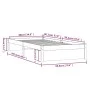 Solid wood bed frame 90x200 cm by vidaXL, Beds and slatted bases - Ref: Foro24-814934, Price: 91,80 €, Discount: %