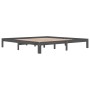 Solid gray pine wood bed frame 200x200 cm by vidaXL, Beds and slatted bases - Ref: Foro24-810387, Price: 133,08 €, Discount: %