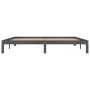 Solid gray pine wood bed frame 200x200 cm by vidaXL, Beds and slatted bases - Ref: Foro24-810387, Price: 133,08 €, Discount: %