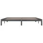 Solid gray pine wood bed frame 200x200 cm by vidaXL, Beds and slatted bases - Ref: Foro24-810387, Price: 131,04 €, Discount: %