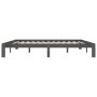 Estructura de cama madera maciza de pino gris 200x200 cm de vidaXL, Camas y somieres - Ref: Foro24-810387, Precio: 132,97 €, ...