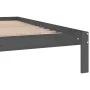 Solid gray pine wood bed frame 200x200 cm by vidaXL, Beds and slatted bases - Ref: Foro24-810387, Price: 131,04 €, Discount: %