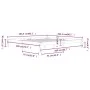 Bettgestell aus massivem, grauem Kiefernholz, 200 x 200 cm von vidaXL, Betten und Lattenroste - Ref: Foro24-810387, Preis: 13...