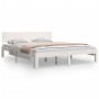 Solid white pine wood bed frame 160x200 cm by vidaXL, Beds and slatted bases - Ref: Foro24-810506, Price: 136,58 €, Discount: %