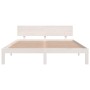 Solid white pine wood bed frame 160x200 cm by vidaXL, Beds and slatted bases - Ref: Foro24-810506, Price: 136,58 €, Discount: %