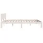 Estructura de cama de madera maciza de pino blanco 160x200 cm de vidaXL, Camas y somieres - Ref: Foro24-810506, Precio: 134,8...