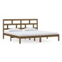 Estructura de cama madera maciza de pino marrón miel 200x200 cm de vidaXL, Camas y somieres - Ref: Foro24-3101241, Precio: 17...