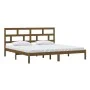 Estructura de cama madera maciza de pino marrón miel 200x200 cm de vidaXL, Camas y somieres - Ref: Foro24-3101241, Precio: 17...