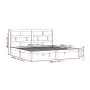 Estructura de cama madera maciza de pino marrón miel 200x200 cm de vidaXL, Camas y somieres - Ref: Foro24-3101241, Precio: 17...