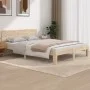 Estructura de cama de madera maciza de pino 140x190 cm de vidaXL, Camas y somieres - Ref: Foro24-810475, Precio: 117,27 €, De...