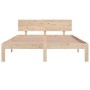 Solid pine wood bed frame 140x190 cm by vidaXL, Beds and slatted bases - Ref: Foro24-810475, Price: 119,05 €, Discount: %
