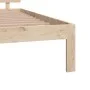 Solid pine wood bed frame 140x190 cm by vidaXL, Beds and slatted bases - Ref: Foro24-810475, Price: 117,27 €, Discount: %
